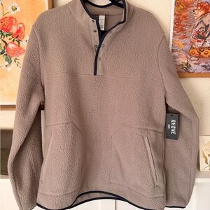 Rhone Men's Fairbanks Gray Quarter Snap Sweater